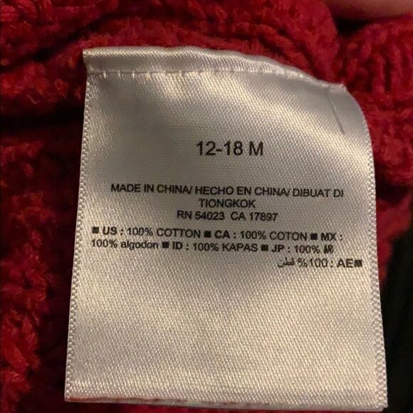 Old Navy 12-18M Red Sweater - Picture 5 of 6